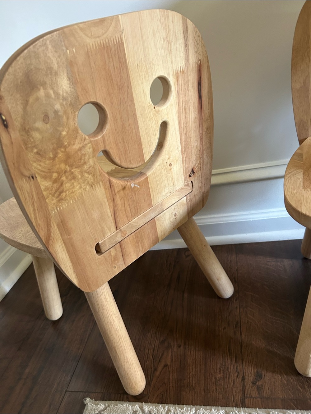 Hobby Lobby Natural Wood Kids Smile-Back Chairs - Set of 2 - Picture 5 of 9